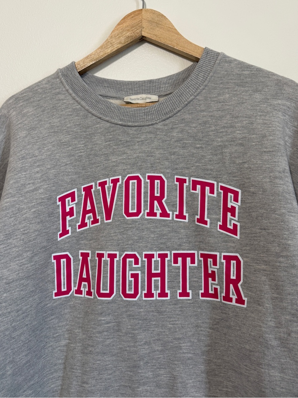 Favorite Daughter Crewneck Sweatshirt Size Large Gray Pink Pullover NWOT - Picture 4 of 8